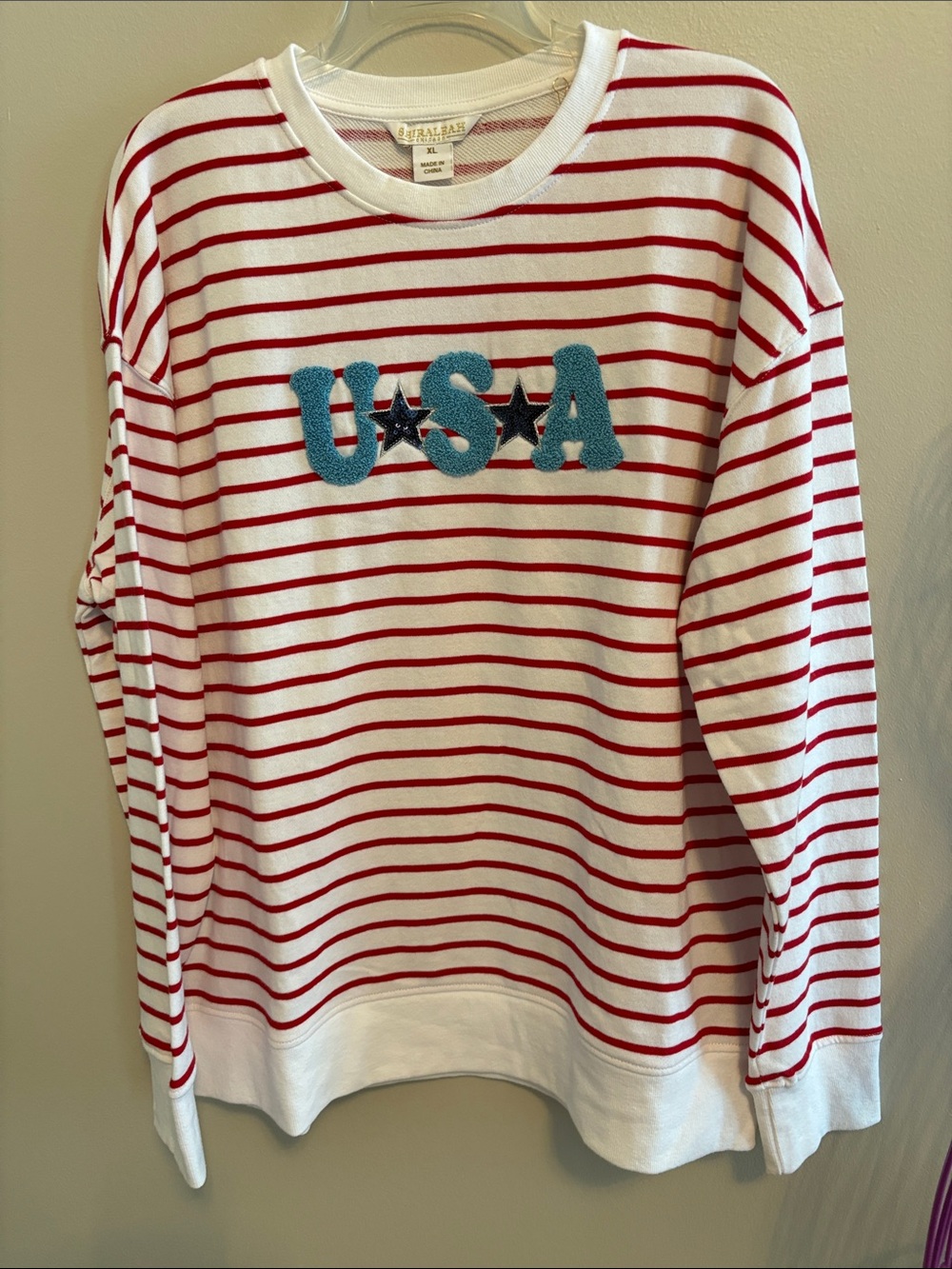 USA Red White and Blue Light Weight Sweatshirt NWOTs